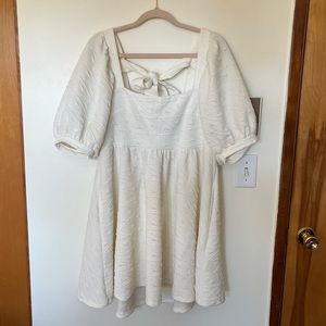 NWT Free People Violet Mini Dress in ivory! Size L.